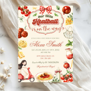 Kleine Meatball Is Op Weg Baby Shower Kaart