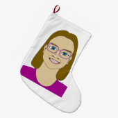 kleine meid grote kerstsok (Voorkant (Hangend))