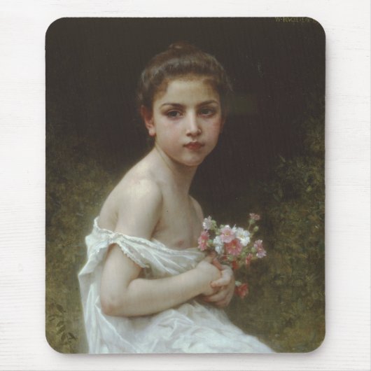 Kleine meid met een Bouquet Muismat (Voorkant)