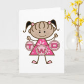 Kleine Meisje 2e Verjaardag T-shirts en geschenken Kaart (Gele Bloem)