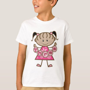 Kleine Meisje 3e Verjaardag Tshirts en Gifts