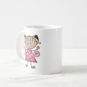 Kleine Meisje 4e Verjaardag Tshirts en Gifts Koffiemok (Voorkant links)