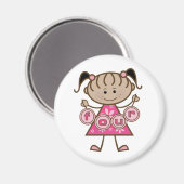 Kleine Meisje 4e Verjaardag Tshirts en Gifts Magneet (Voorkant / Achterkant)