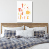 Kleine Meisje Boho Sunshine Wall art Decor Canvas (Insitu (Slaapkamer))