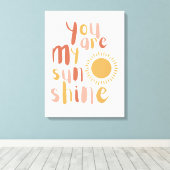 Kleine Meisje Boho Sunshine Wall art Decor Canvas (Insitu (Houten vloer))