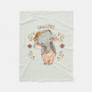 Kleine Meisje Olifant Fleece Deken