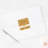 Kleine Meisjes Boho Prinses Vierkante Sticker (Envelop)