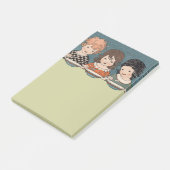  kleine meisjes die drie zussen eten post-it® notes (Schuin)