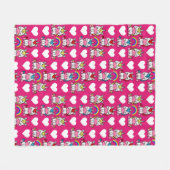 Kleine Meisjes Eenhoorn Pony Fleece Deken (Voorkant (Horizontaal))