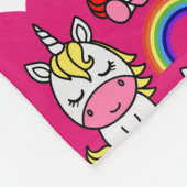 Kleine Meisjes Eenhoorn Pony Fleece Deken (Hoek)