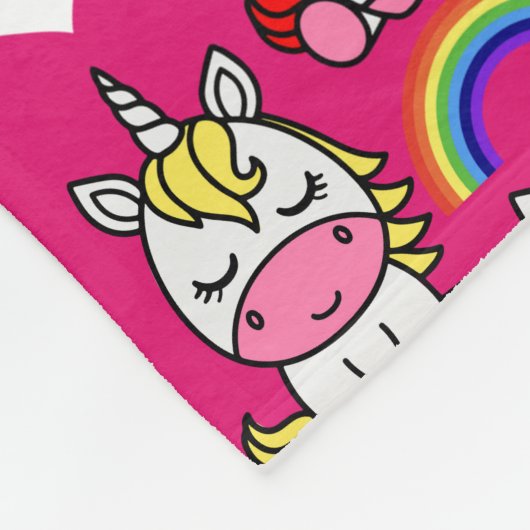 Kleine Meisjes Eenhoorn Pony Fleece Deken (Hoek)