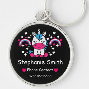Kleine Meisjes Eenhoorn Verloren Contact Sleutelhanger