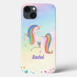 Kleine Meisjes Kleurrijke Fantasy Eenhoorn iPhone 13 Hoesje