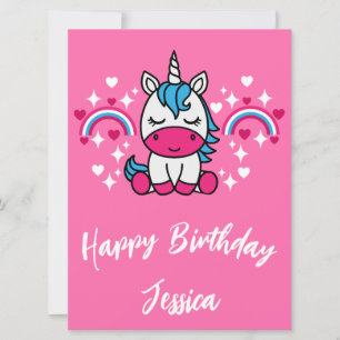 Kleine Meisjes Roze Regenboog Eenhoorn