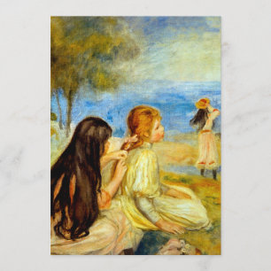 Kleine meisjes verlaten mooie Renoir schilderkunst Aankondiging