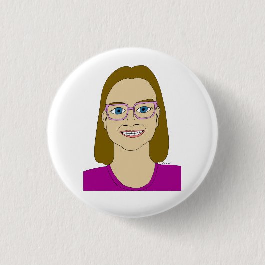 kleine meisjesknop ronde button 3,2 cm (Voorkant)