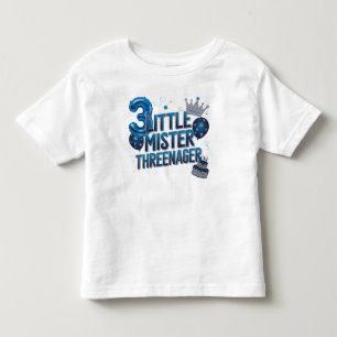 Kleine meneer driejarige T-shirt