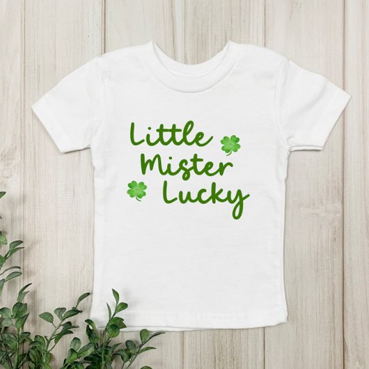 Kleine meneer Lucky St Patrick's Day Green Kind T-shirt
