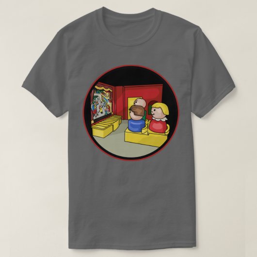Kleine mensen bij de films t-shirt (Design voorkant)