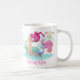 Kleine Mermaid Waterverf Koffiemok