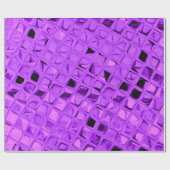 Kleine metallische Amethyste Paarse Diamond Serpen Cadeaupapier (Vlak)