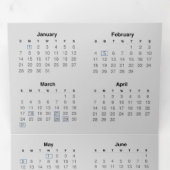 Kleine Mexicaanse Kalender 2024 met Feestdagen Drieluik Programma (Binnenzijde eerst)