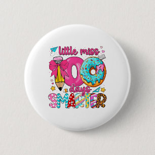 Kleine Miss 100 Dagen Slimmer 100ste Dag van Schoo Ronde Button 5,7 Cm