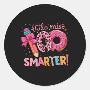 Kleine Miss 100 Dagen Slimmer 100ste Dag van Schoo Ronde Sticker