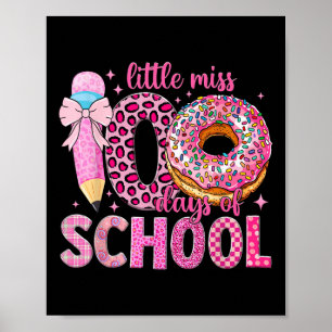 Kleine Miss 100 dagen Slimmere Meisjes Donut 100e Poster