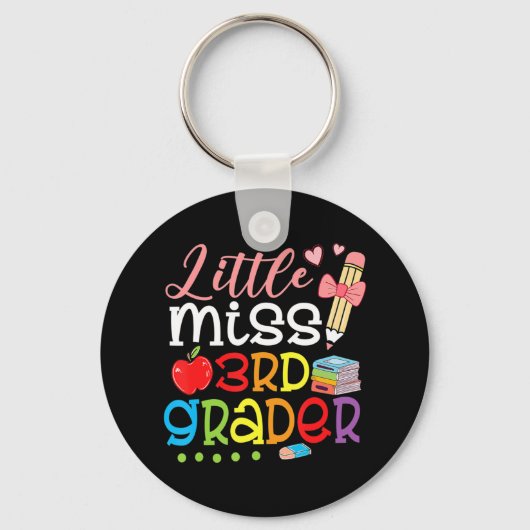 Kleine Miss 3rd-graad terug naar schoolmeisjes Der Sleutelhanger (Voorkant)