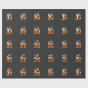 Kleine Miss Boo Yah Halloween Geest Pompoen Vleerm Cadeaupapier