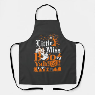 Kleine Miss Boo Yah Halloween Geest Pompoen Vleerm Schort
