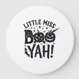 Kleine Miss Boo Yah Vintage Halloween T-shirt Ontw Grote Klok