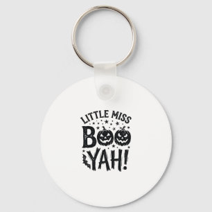 Kleine Miss Boo Yah Vintage Halloween T-shirt Ontw Sleutelhanger