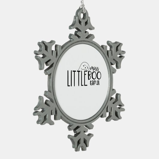 Kleine Miss Bootiful Retro Classic Tin Sneeuwvlok Ornament (Links)