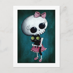 Kleine Miss Death - Halloween Beauty Briefkaart