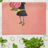 Kleine Miss Dood met Cupcake Theedoek (Gevouwen)