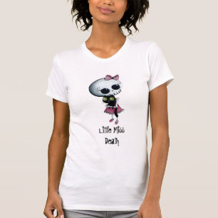 Kleine Miss Dood met Zwarte Kat T-shirt