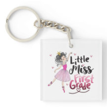 Kleine Miss Eerste Klas Sleutelhanger – Terug naar