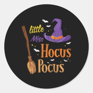 kleine Miss Hocuss Pocuss Halloween heks Ronde Sticker