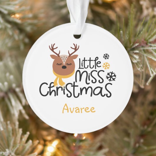 Kleine Miss Kerstmis Ornament (Boom)
