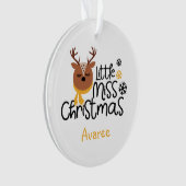 Kleine Miss Kerstmis Ornament (voorkant)