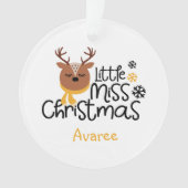 Kleine Miss Kerstmis Ornament (voorkant)