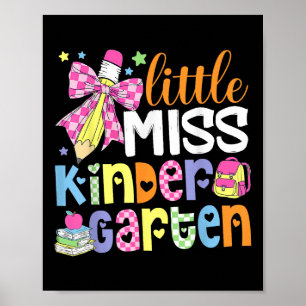 Kleine Miss Kleuter Meisje Terug naar School Poster
