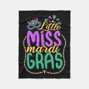 Kleine Miss Mardi Gras Kinder Carnaval Kleding Mei Fleece Deken