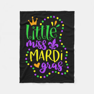 Kleine Miss Mardi Gras Kinder Carnaval Kleding Mei Fleece Deken