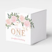 Kleine Miss Onederful eerste verjaardag Bedankdoosjes (Voorkant Zijde)