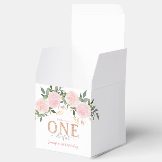 Kleine Miss Onederful eerste verjaardag Bedankdoosjes (Geopend)