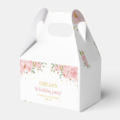 Kleine Miss Onederful Floral Verjaardag Favoriet B Bedankdoosjes (Achterkant)