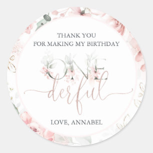 Kleine Miss Onederful ronde Sticker